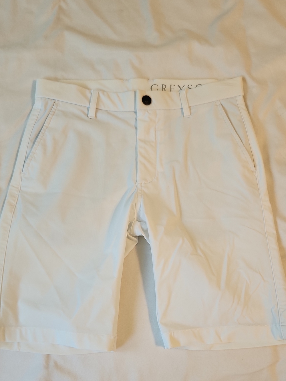 GREYSON White Performance Golf Shorts